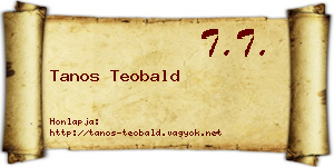 Tanos Teobald névjegykártya